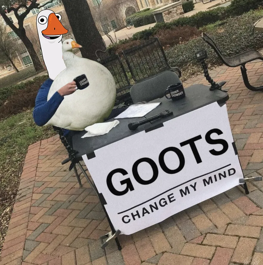 Change-my-mind meme table at MSPGeekCon